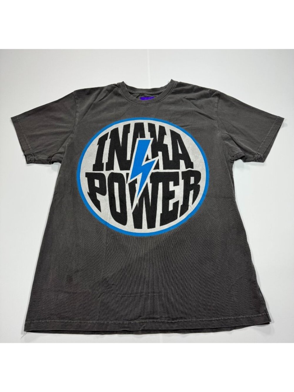Inaka Power T-Shirt Men's M Gray Graphic Print Cotton Summer Workwear Travel